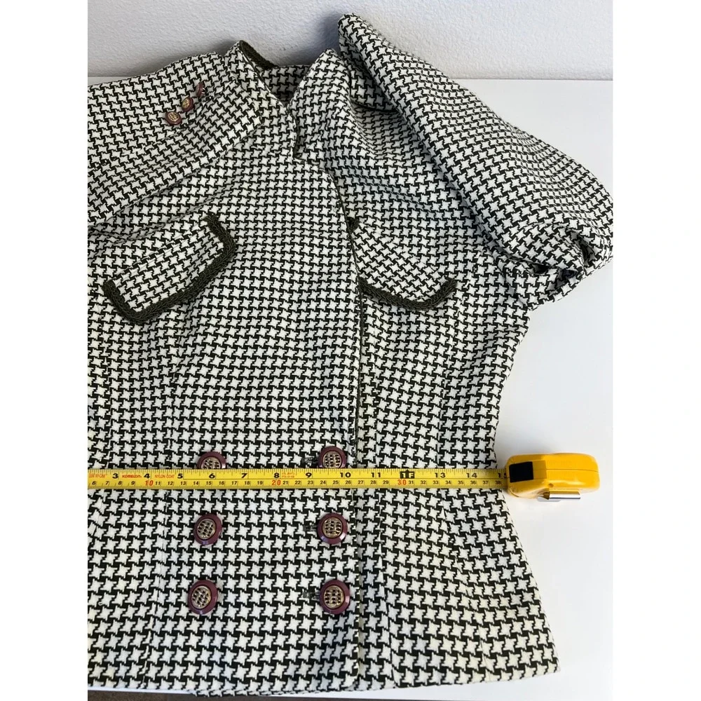 VTG 90s Rina Rossi Houndstooth Skirt Suit Sz 6 Parisian Made USA Career Academia